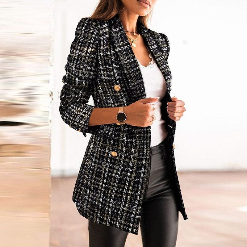 Herbst Blazer Damen Elegant Modisch
