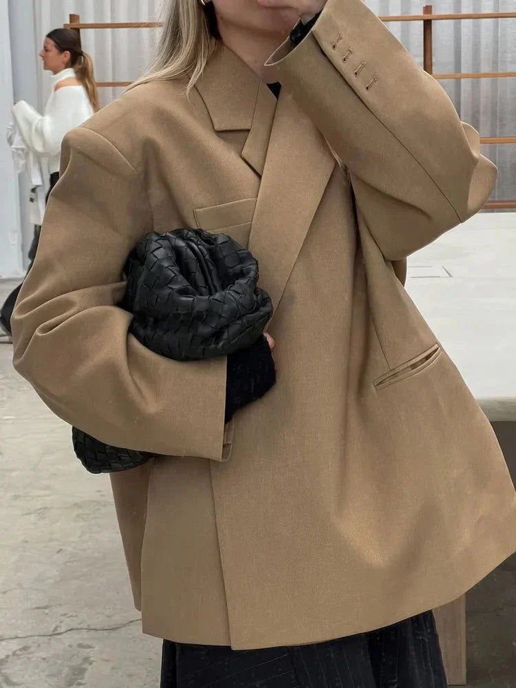 Übergroße Damenblazer Jacke Herbstlook