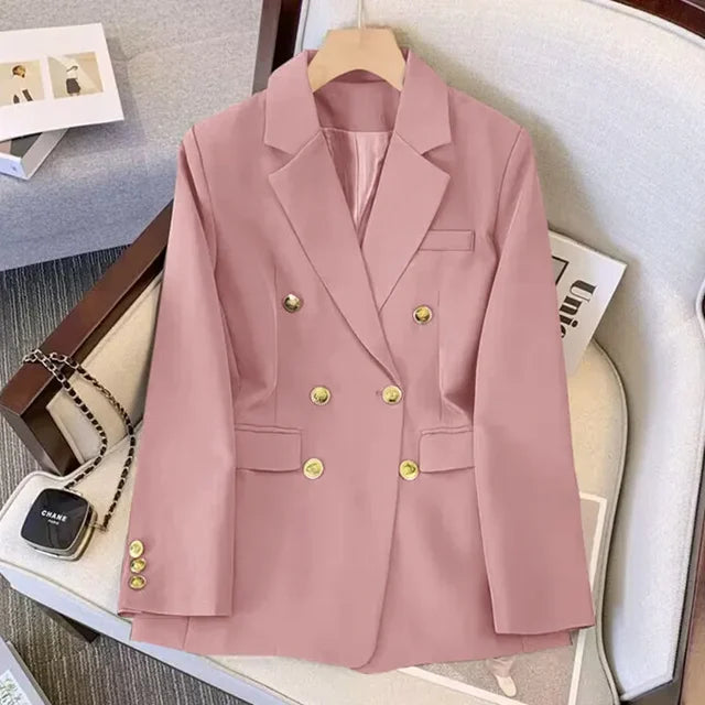 Elegante Weiße Jacke Gold Knöpfe