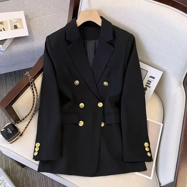 Elegante Weiße Jacke Gold Knöpfe