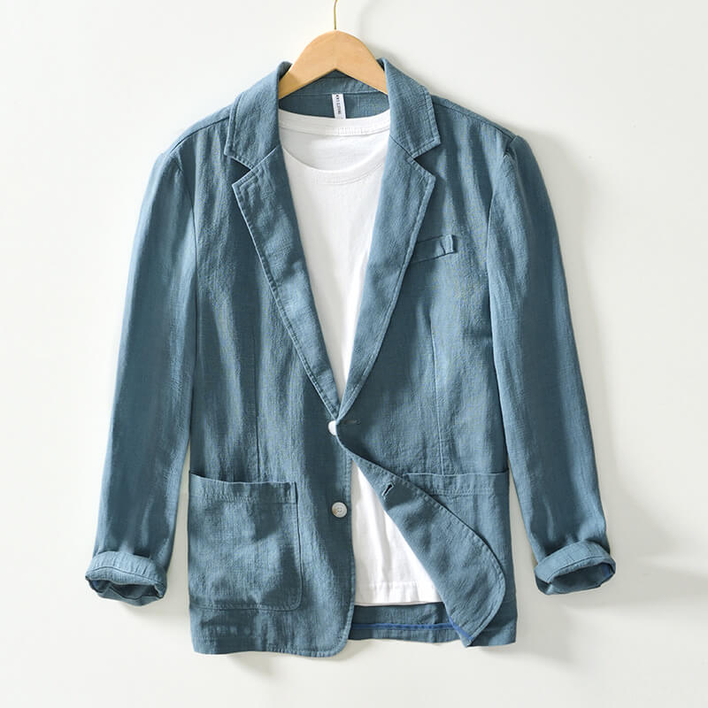 Leichter Leinenblazer Herren Einreiher Sommerjacke
