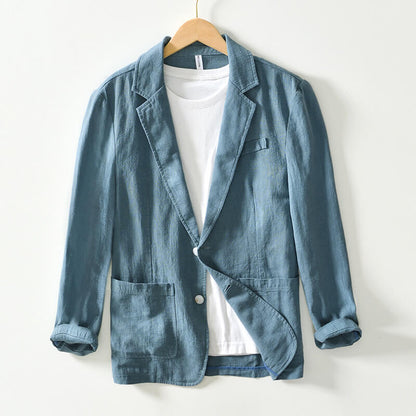 Leichter Leinenblazer Herren Einreiher Sommerjacke