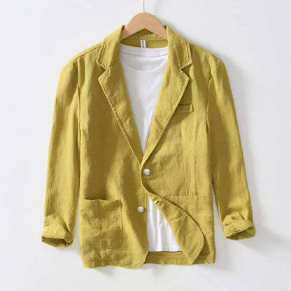 Leichter Leinenblazer Herren Einreiher Sommerjacke