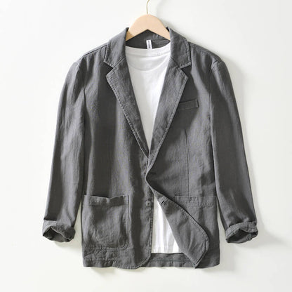 Leichter Leinenblazer Herren Einreiher Sommerjacke