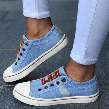 Damen Sneaker Streifen Design Modisch