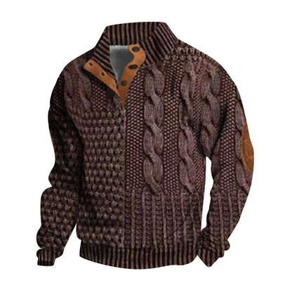 Retro Herrenhemd Langarm Freizeit Style - IdealeKleiden