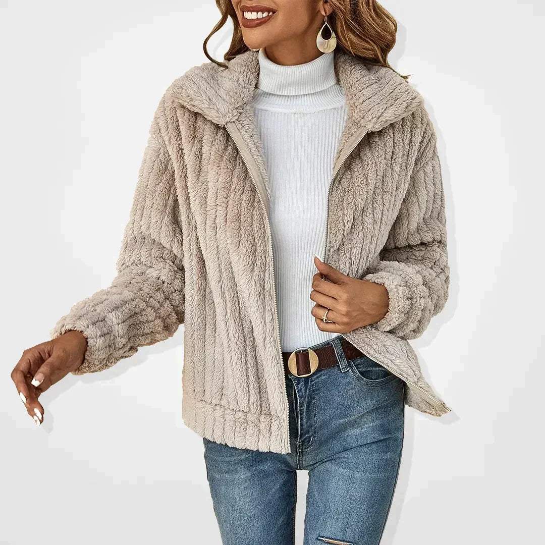 Damen Winterjacke Weich Bequem Alltag - IdealeKleiden