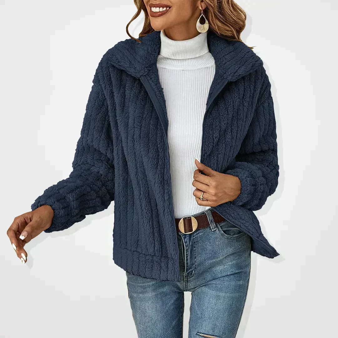 Weiche Winterjacke Strukturiertes Design