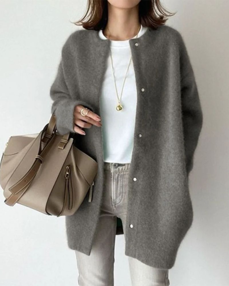 Damenschal Cardigan Weich Wollig