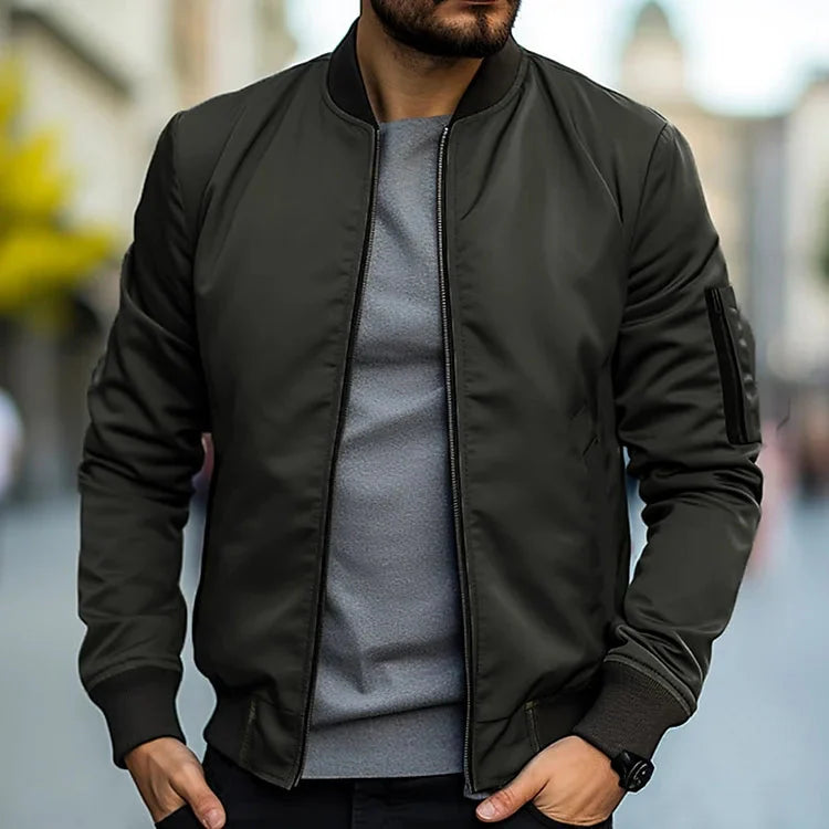 Herren Bomberjacke Herbst Style Reißverschluss