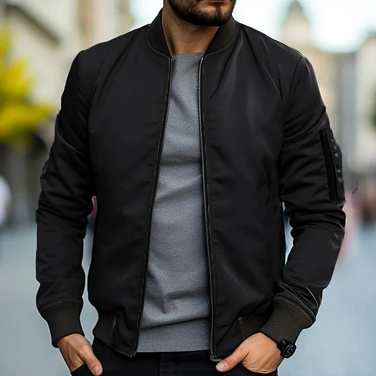 Herren Bomberjacke Herbst Style Reißverschluss - IdealeKleiden