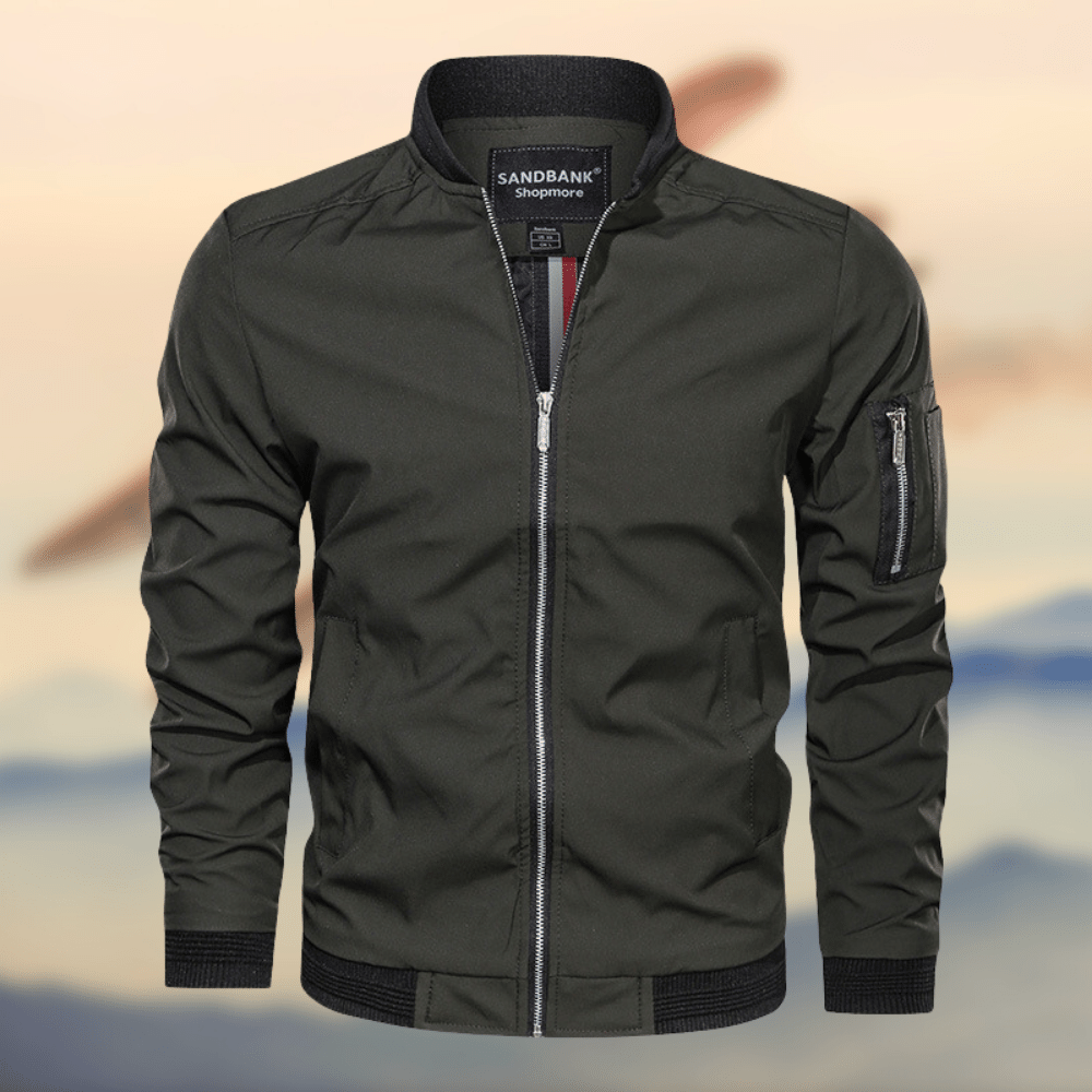 Herren Bomberjacke Slim Fit Winddicht Modern