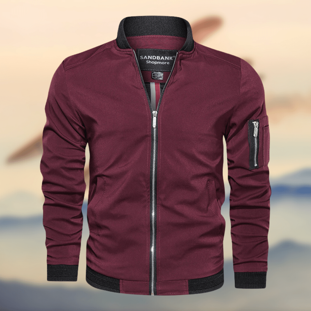 Herren Bomberjacke Slim Fit Winddicht Modern