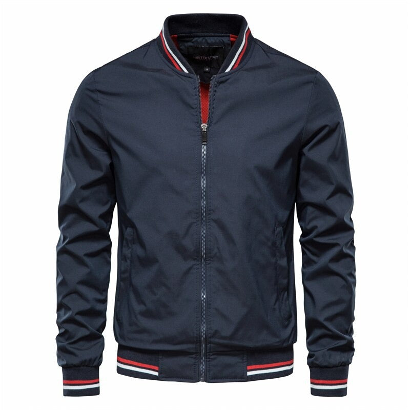 Slim Fit Herren Bomberjacke Reißverschluss