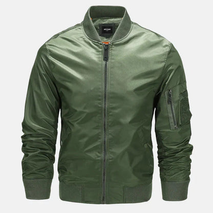 Herren Bomberjacke Winddicht Zip Up Herbst