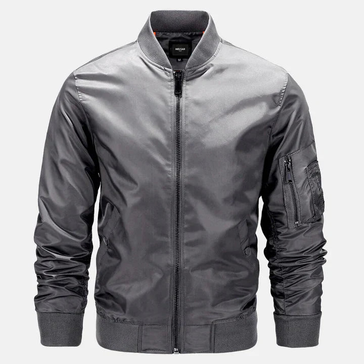 Herren Bomberjacke Winddicht Zip Up Herbst