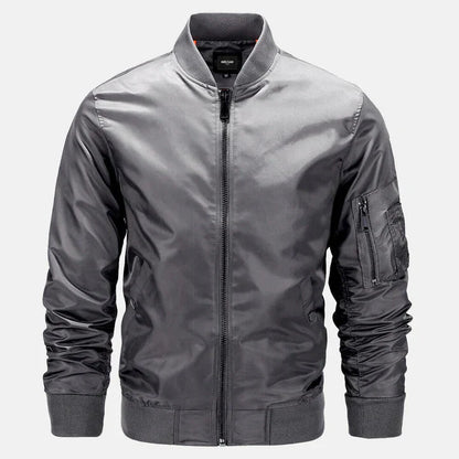 Herren Bomberjacke Winddicht Zip Up Herbst