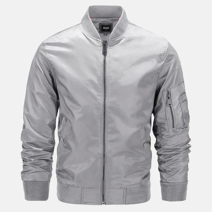 Herren Bomberjacke Winddicht Zip Up Herbst