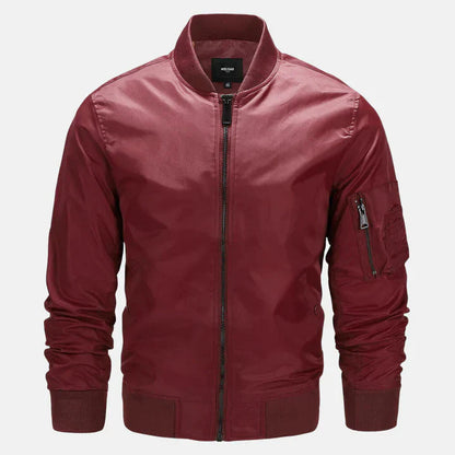 Herren Bomberjacke Winddicht Zip Up Herbst