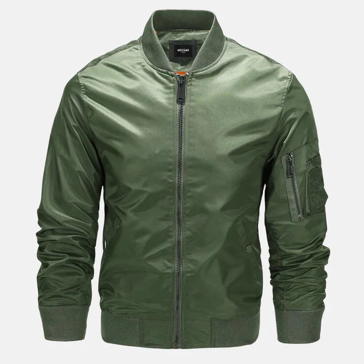 Herren Bomberjacke Winddicht Zip-Up Herbstjacke