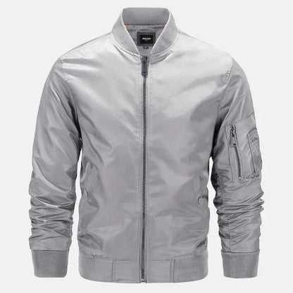 Herren Bomberjacke Winddicht Zip-Up Herbstjacke