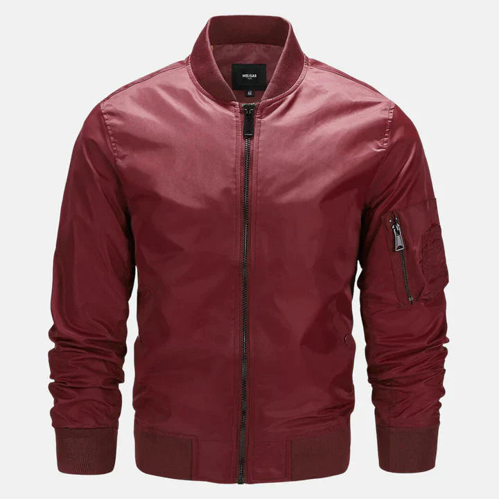 Herren Bomberjacke Winddicht Zip-Up Herbstjacke