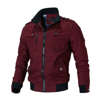 Herren Bomberjacke Reißverschluss Cargo Style