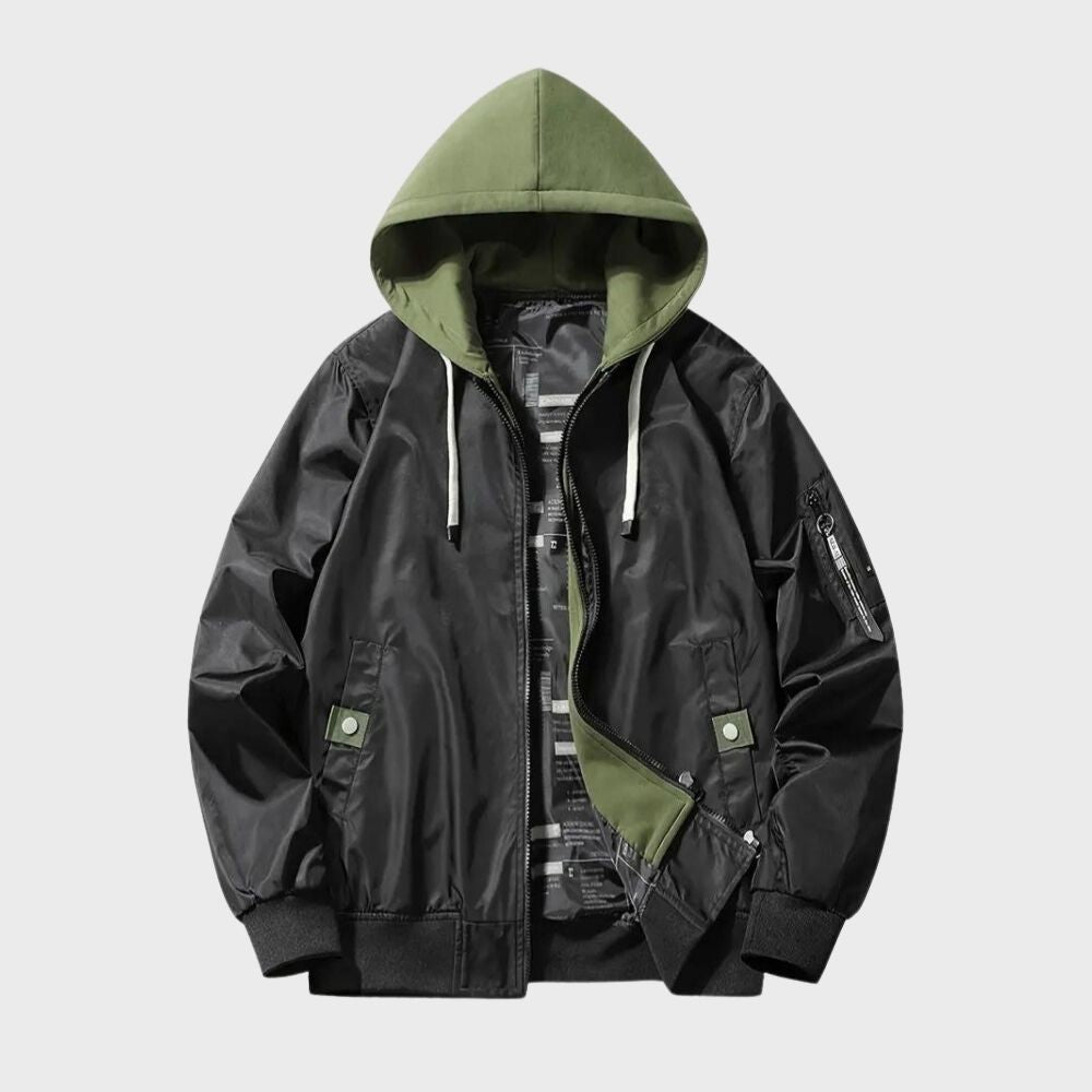 Herren Winterjacke Winddicht Kapuze Reißverschluss - IdealeKleiden