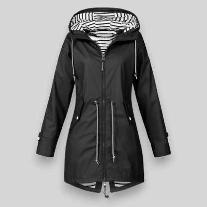 Damen Regenjacke Wasserdicht Elegant Style