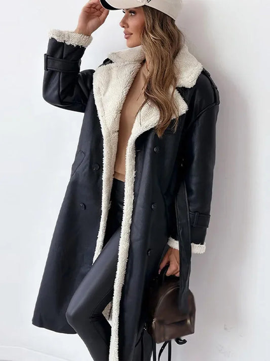 Stylischer Wintermantel Frauen Elegante Damenjacke - IdealeKleiden