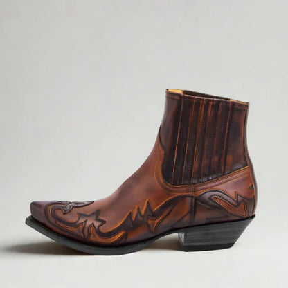 Herren Stiefel Western Leder Elegant