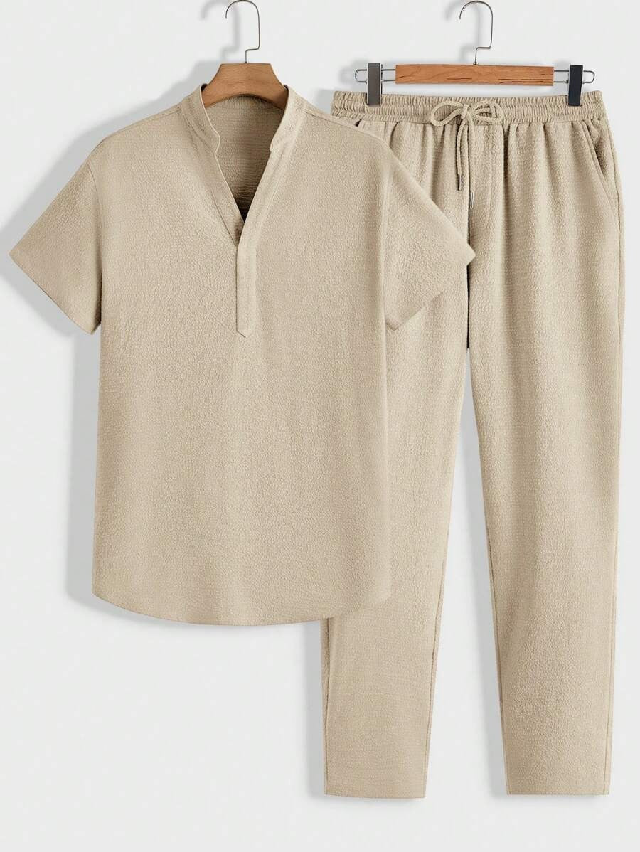 Herren Lounge Set Komfort Polohemd Hose