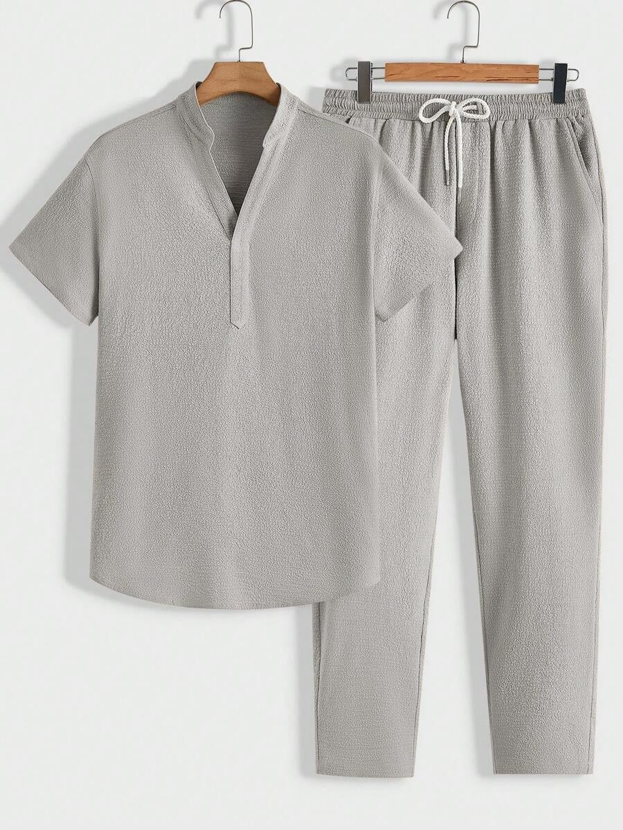 Herren Lounge Set Komfort Polohemd Hose