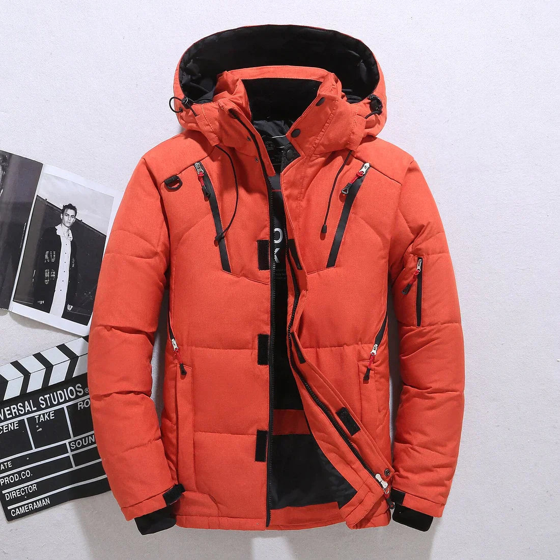Wattierte Winterjacke Damen Kapuze Warm