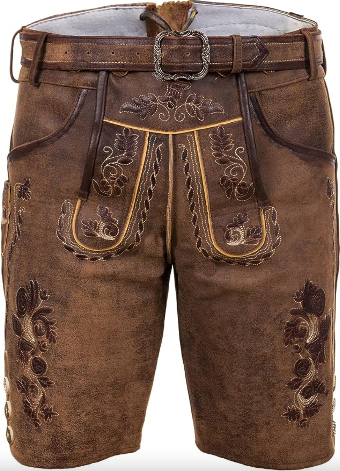 Herren Western Shorts Braun Elegant - IdealeKleiden