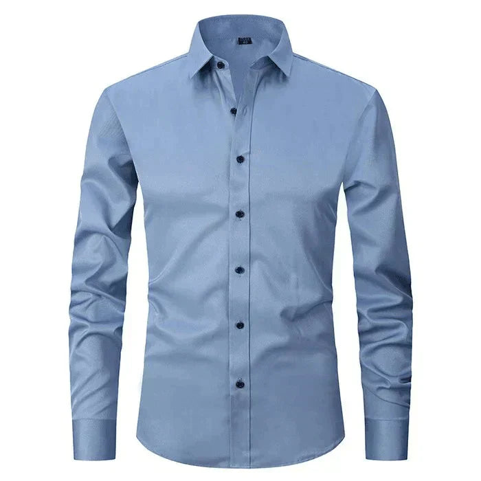 Herren Langarmhemd Slim Fit Modern Elegant