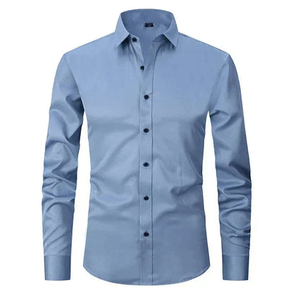 Herren Langarmhemd Slim Fit Modern Elegant