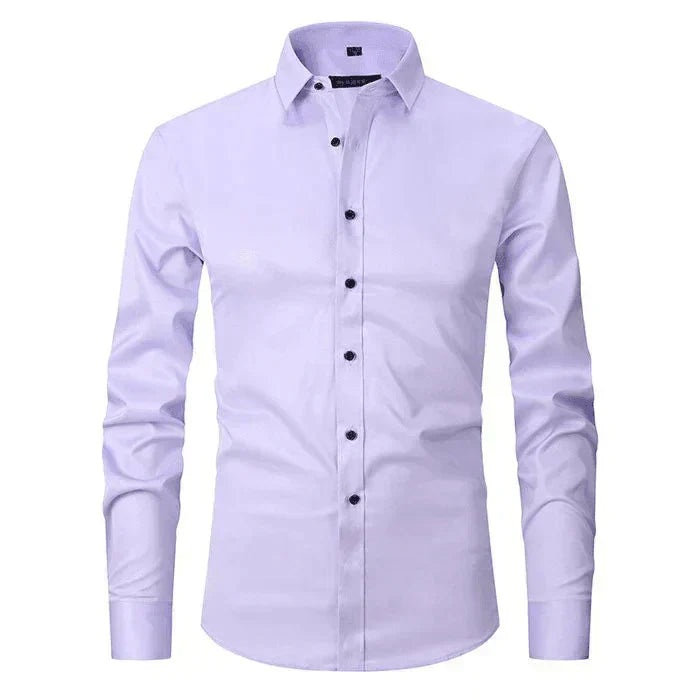 Herren Langarmhemd Slim Fit Modern Elegant