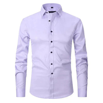 Herren Langarmhemd Slim Fit Modern Elegant