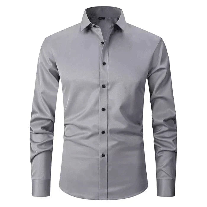 Herren Langarmhemd Slim Fit Modern Elegant