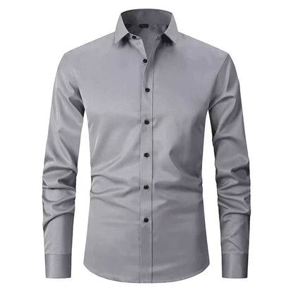 Herren Langarmhemd Slim Fit Modern Elegant