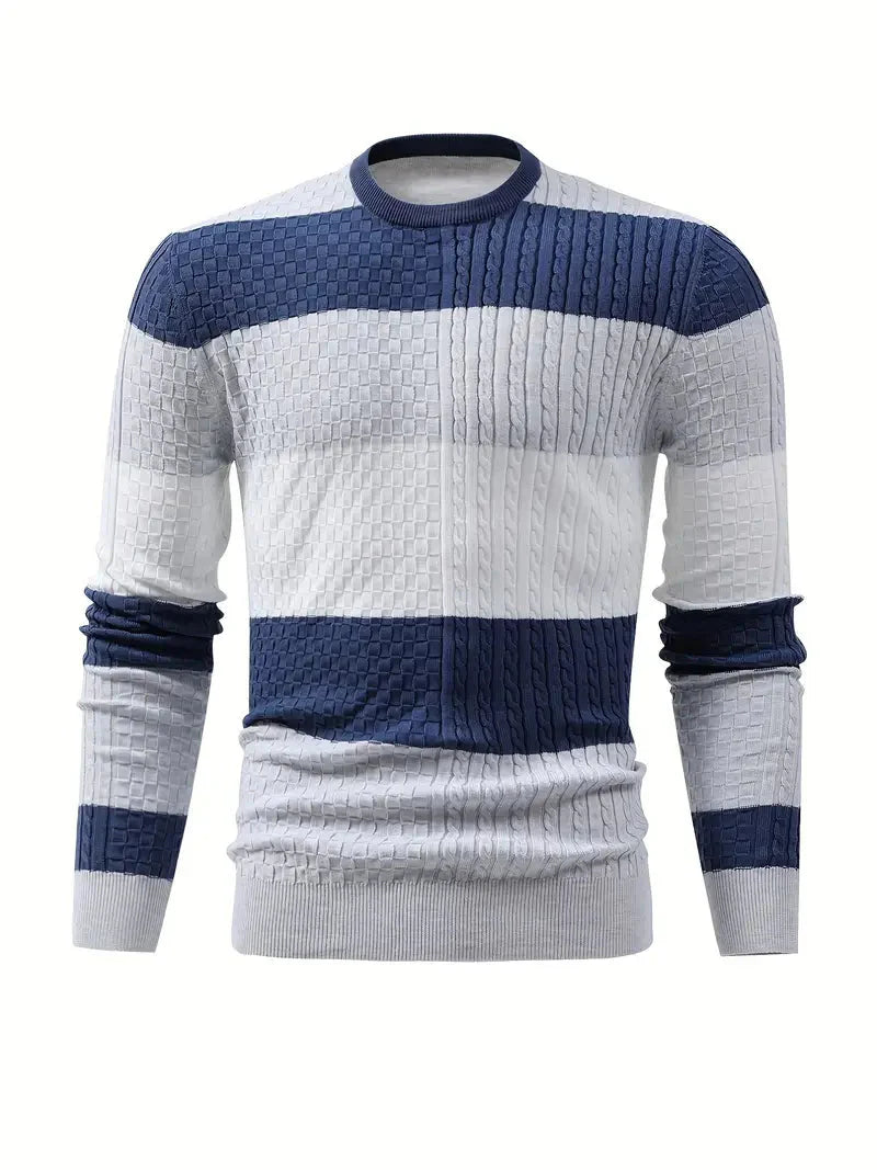 Männer Strickpulli Gestreift Modern - IdealeKleiden