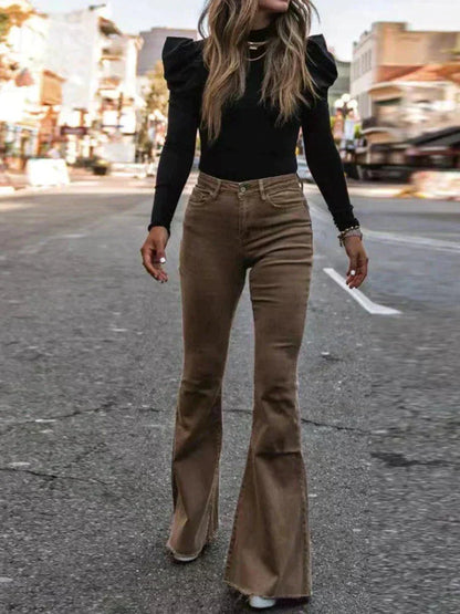 Damenhose Bootcut Komfort Hochwertig Bequem