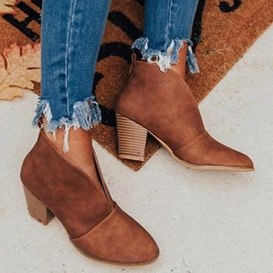 Stilvolle Ankle Boots Damen - Schlank & Elegant Spitze - IdealeKleiden