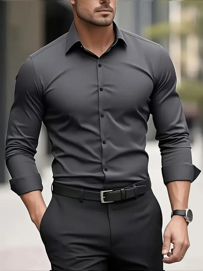 Knitterfreies Herrenhemd Slim Fit Modern