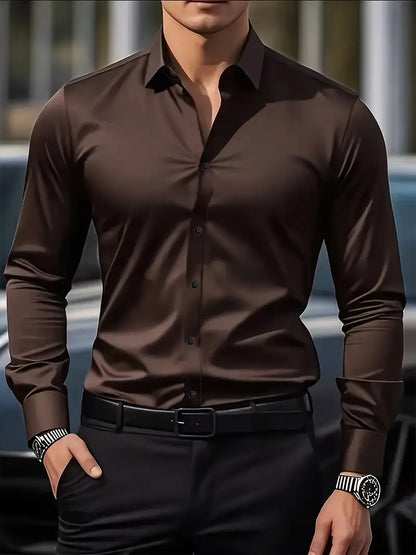 Knitterfreies Herrenhemd Slim Fit Modern