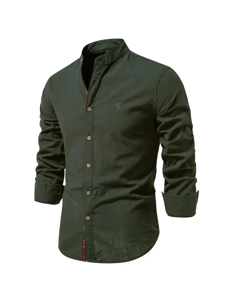 Elegantes Herrenhemd Langarm Klassik Stil - IdealeKleiden