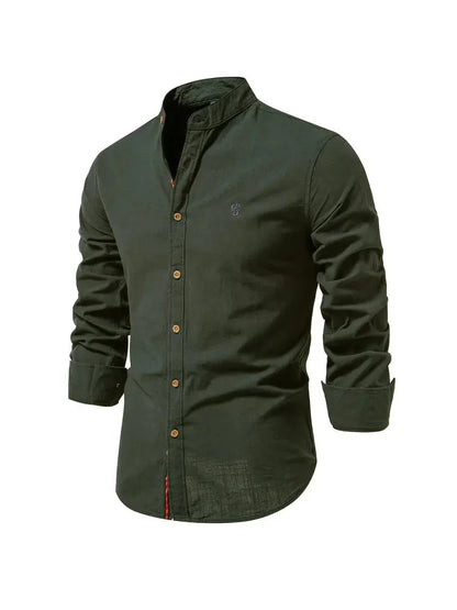 Elegantes Herrenhemd Langarm Klassik Stil - IdealeKleiden