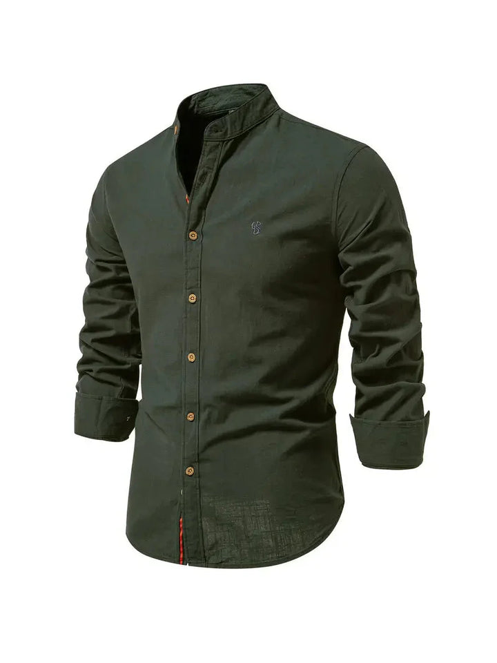 Elegantes Herrenhemd Langarm Klassik Stil - IdealeKleiden