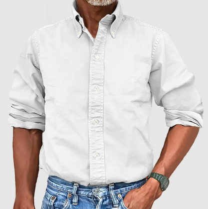 Herren Jeanshemd Langarm Mit Kragen Modern - IdealeKleiden